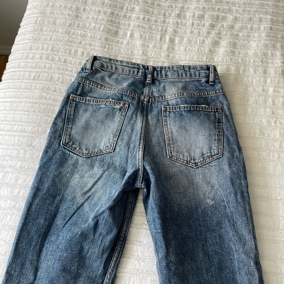 Free people High Waisted boyfriend distressed Jeans size 26 - Picture 3 of 5